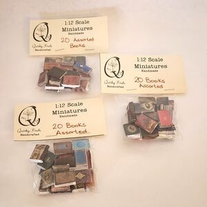 Handmade Package of 20 Books 1:12 Scale Variety New Used Look Sold Individually